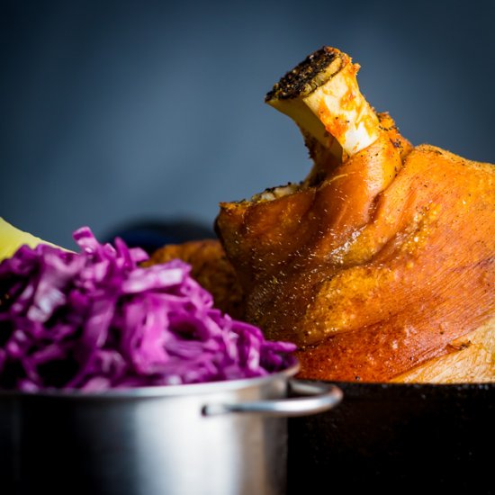 Crispy Beer Roasted Pork Knuckle