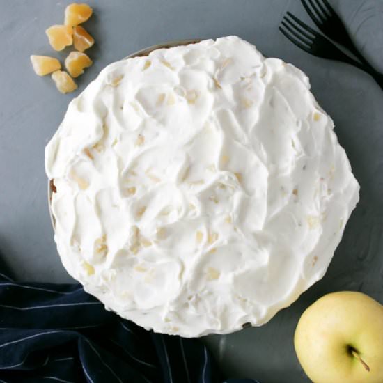 No Bake Apple Ginger Cheesecake