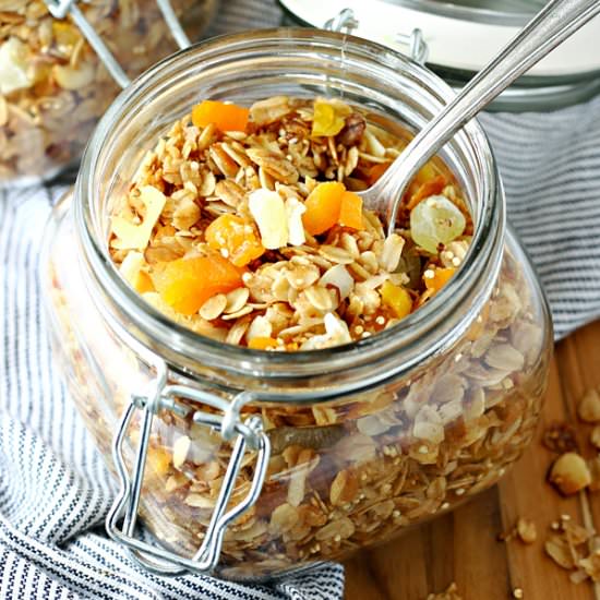 Slow Cooker Tropical Quinoa Granola