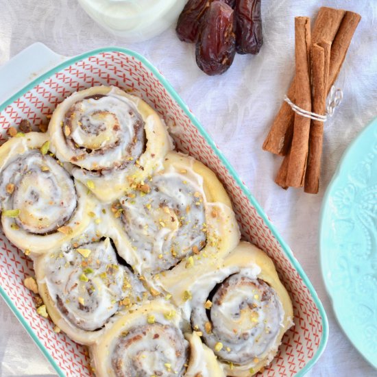 Date Filled Cinnamon Rolls