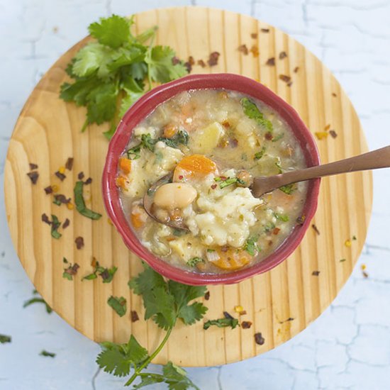 Vegan Dumplings Soup