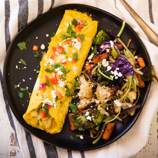 Hummus Feta Omelet