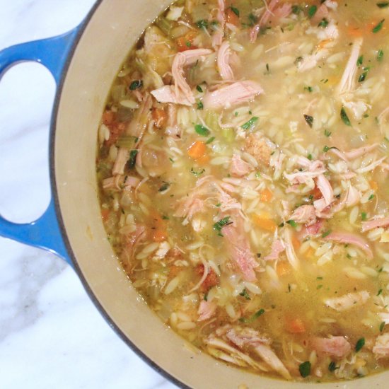 Turkey and Orzo Soup