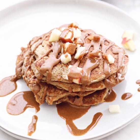 Apple Cinnamon Oat Pancakes