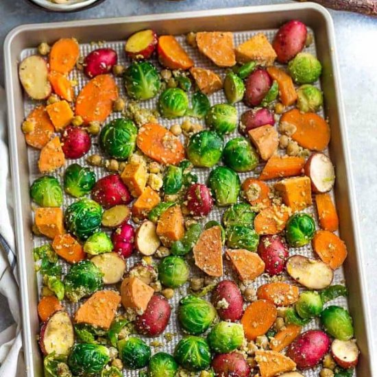 One Pan Harvest Vegetables