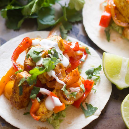 Zesty Tofu Fajitas