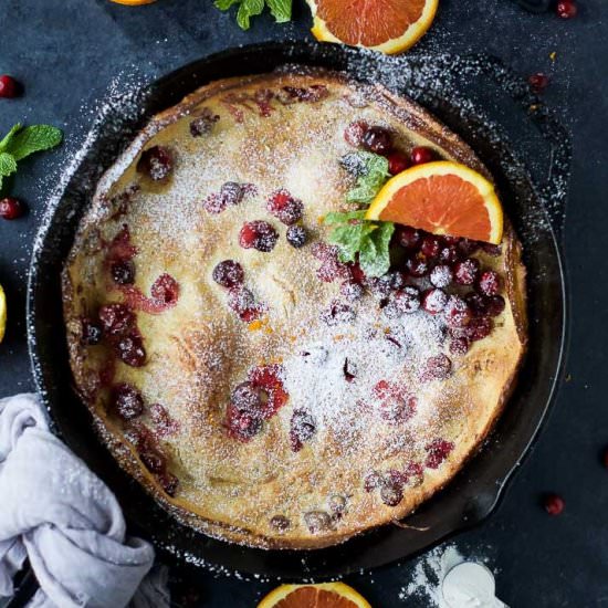 Cranberry Orange Dutch Baby