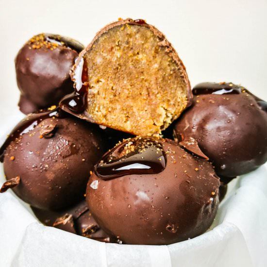 Date Caramel Peanut Butter Truffles