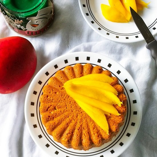 Eggless Whole wheat Mango Cake