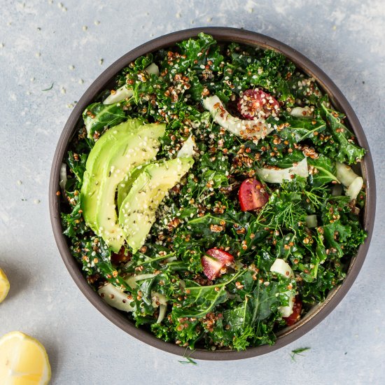 Kale & Red Quinoa Salad