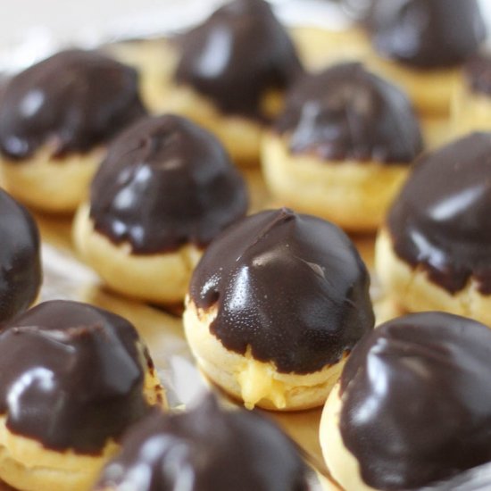 Chocolate Dipped Cream Puffs