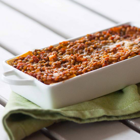 lasagne with lentils