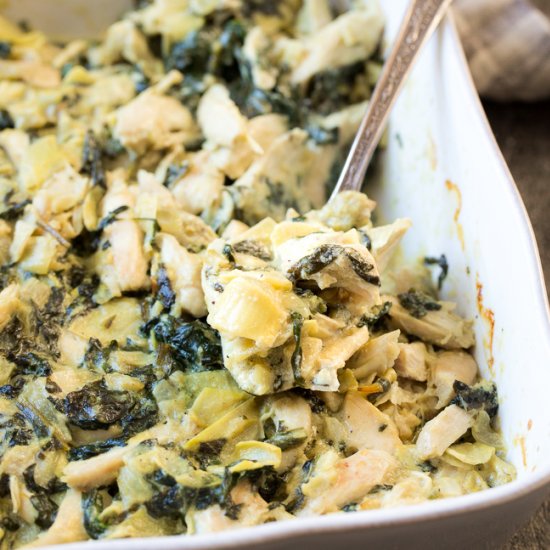 Hot Chicken Spinach Artichoke Dip