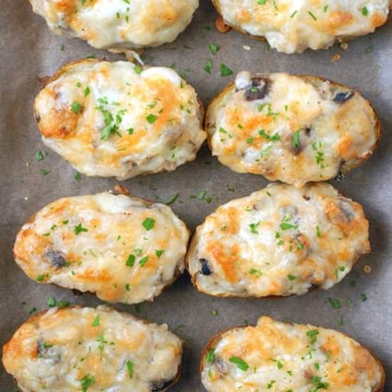 Mushroom Swiss Twice Baked Potatoes