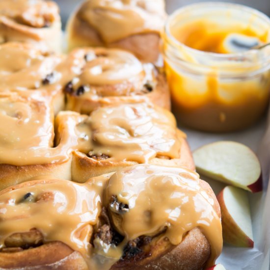 Caramel Apple Chelsea Buns