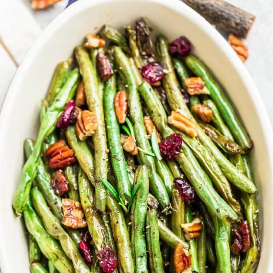 Roasted Green Beans with Balsamic