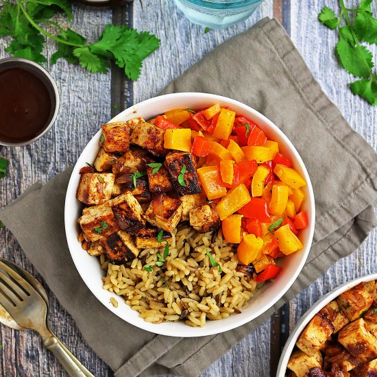 Honey BBQ Tofu Bowls