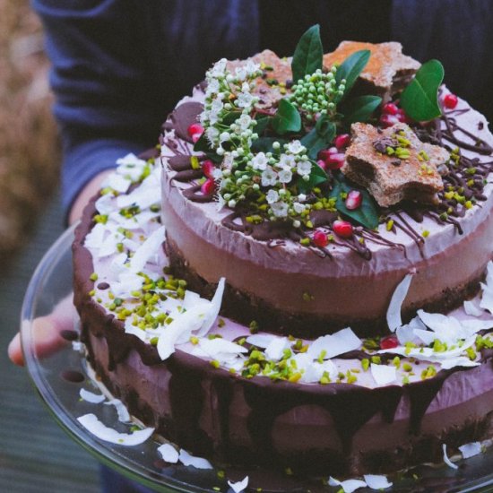 raw vegan chocolate cherry cake