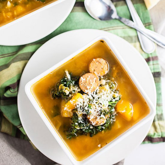 Crockpot Squash and Sausage Soup