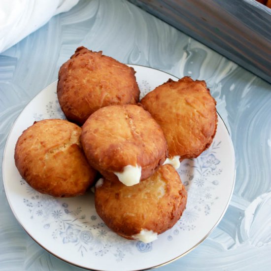 White Chocolate Filled Doughnuts