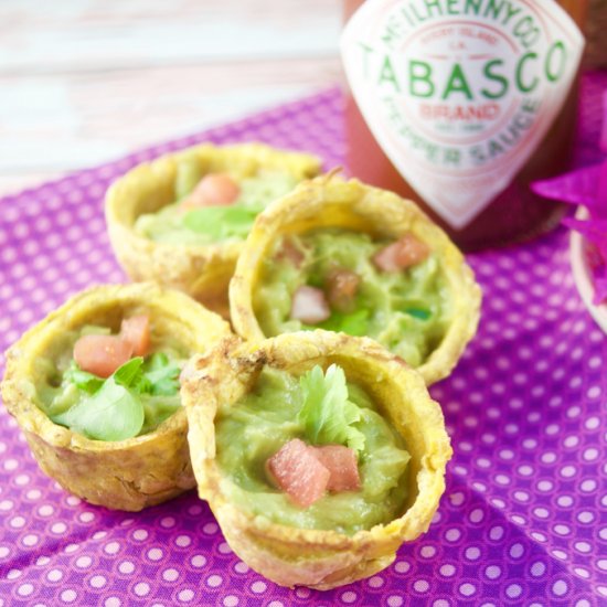 Spicy Guacamole Plantain Cups