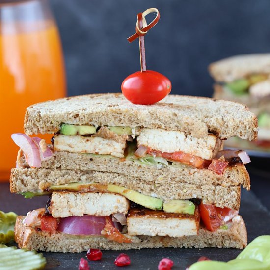 Vegan BBQ Tofu Sandwich