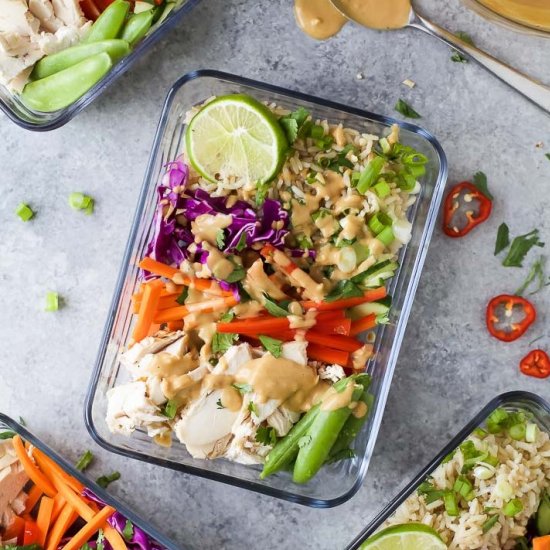 Thai Chicken Grain Bowls