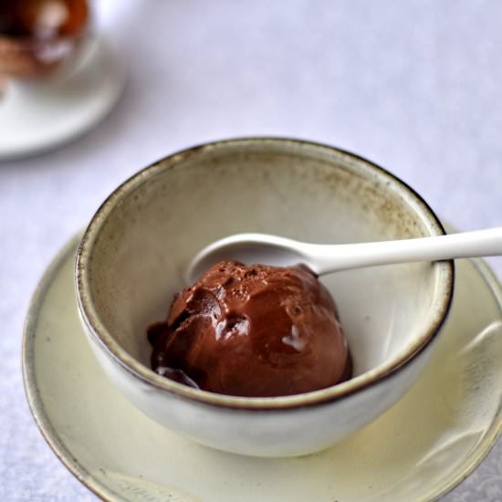 chocolate and olive oil sorbet