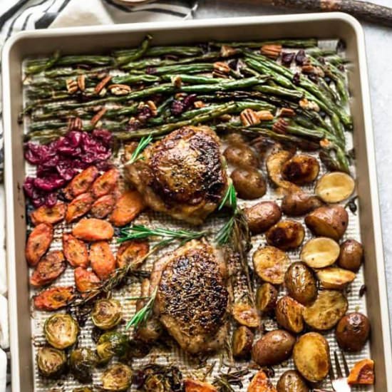 Sheet Pan Turkey Dinner for Two