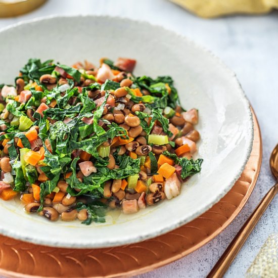 Black-Eyed Peas and Collard Greens