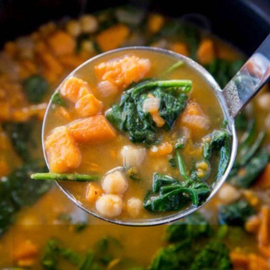 CrockPot Chickpea Sweet Potato Stew