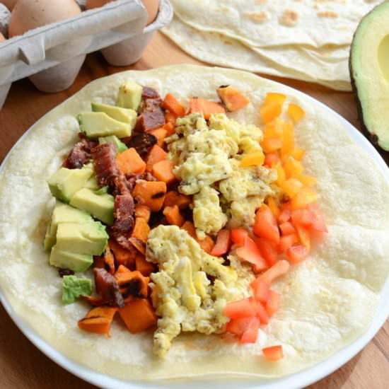 Sweet Potato Breakfast Burritos