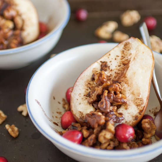 Roasted Red Pears & Walnuts