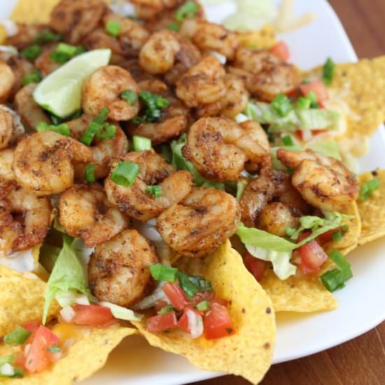 blackened shrimp nachos