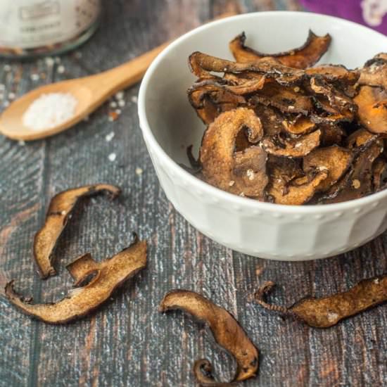 Low Carb Portobello Mushroom Chips