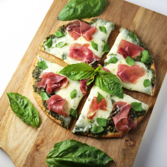 Prosciutto Basil Mozzarella Pizza