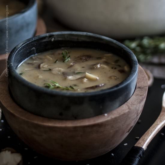 Creamy Triple Mushroom Beer Soup