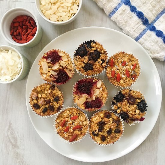 Healthy Grab and Go Baked Oat Cups