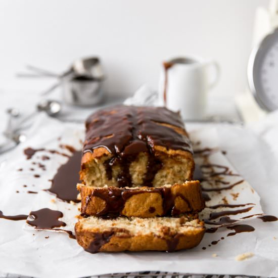 Banana Bread with a Nutella Glaze