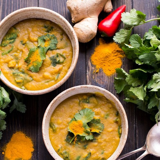 Spinach Dahl Soup