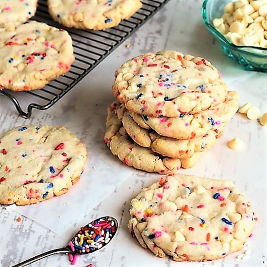 Funfetti White Chocolate Cookies