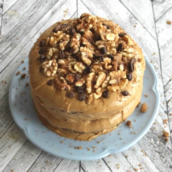 Gluten Free Coffee + Walnut Cake