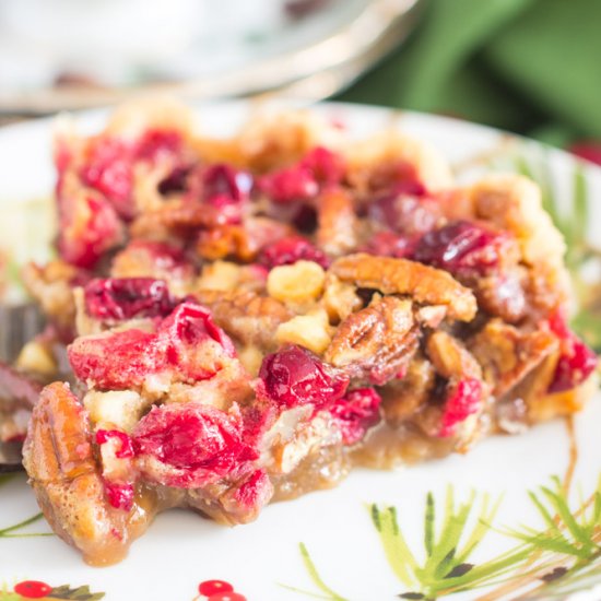 White Chocolate Cranberry Pecan Pie