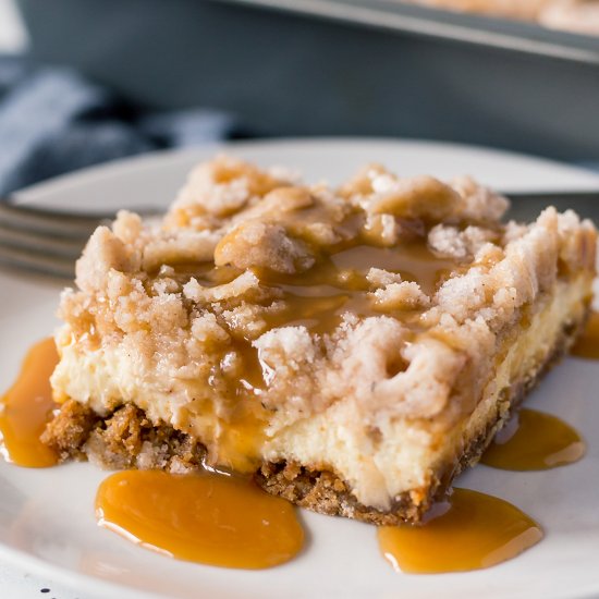 Salted Caramel Apple Cheesecake Bar