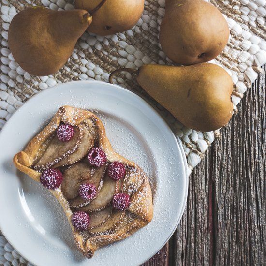 Raspberry Pear Turnovers