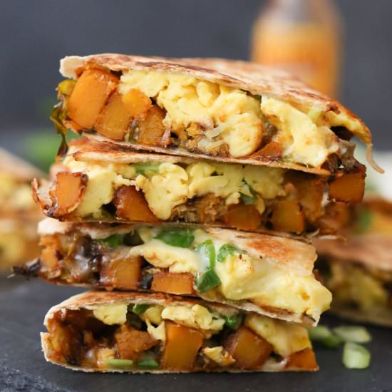 Winter Breakfast Quesadillas