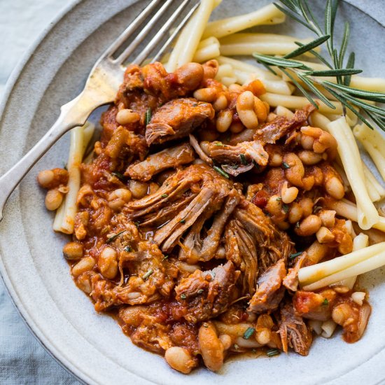 Slow Cooked Pork with White Beans