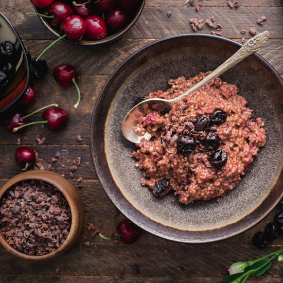 Cherry Chocolate Steel Cut Oats