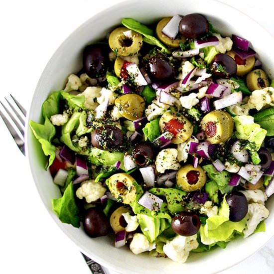 Italian Crunchy Cauliflower Salad