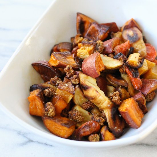 Root Veg with Horseradish Dressing